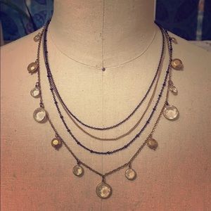 Express layered necklace with charms